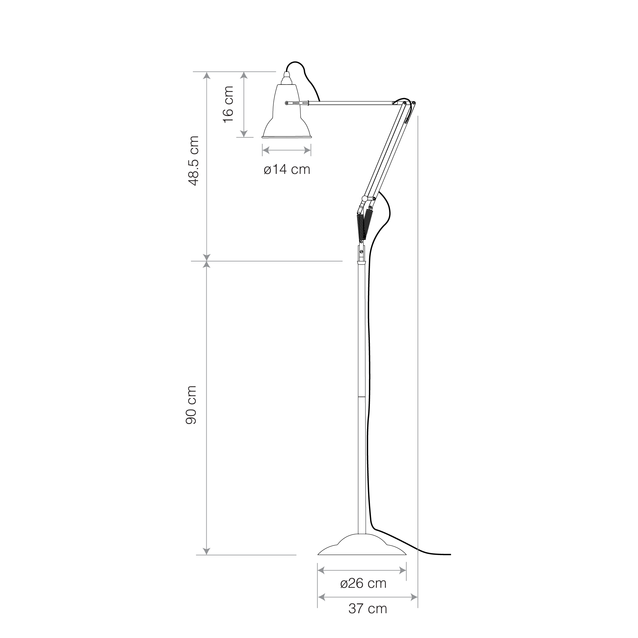 Original 1227 Floor Lamp National Trust Edition Anglepoise