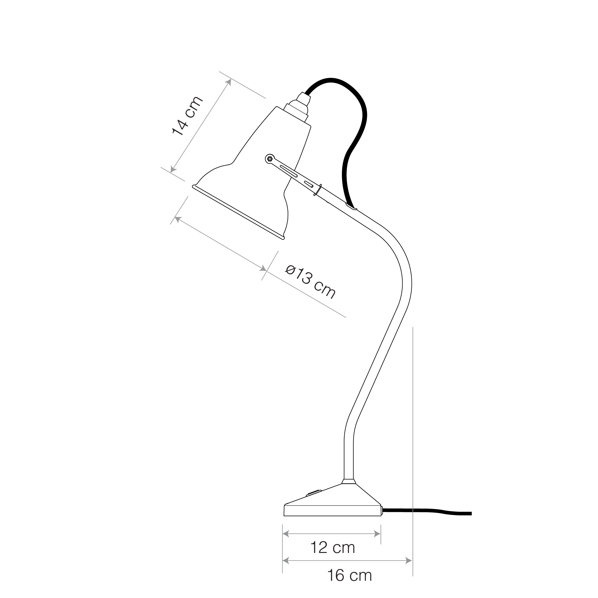 Original 1227 Mini Table Lamp Dove Grey